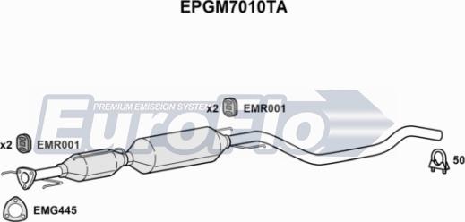 EuroFlo EPGM7010TA - Nosēdumu / Daļiņu filtrs, Izplūdes gāzu sistēma autospares.lv