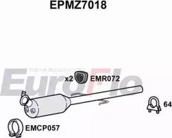 EuroFlo EPMZ7018 - Nosēdumu / Daļiņu filtrs, Izplūdes gāzu sistēma www.autospares.lv