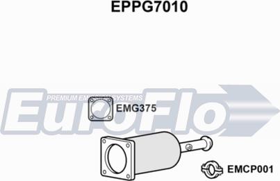 EuroFlo EPPG7010 - Nosēdumu / Daļiņu filtrs, Izplūdes gāzu sistēma autospares.lv