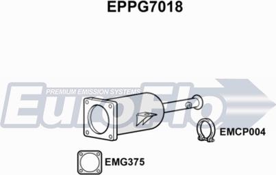 EuroFlo EPPG7018 - Nosēdumu / Daļiņu filtrs, Izplūdes gāzu sistēma www.autospares.lv