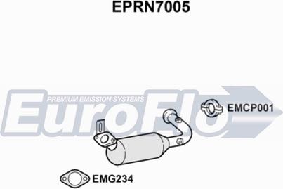 EuroFlo EPRN7005 - Nosēdumu / Daļiņu filtrs, Izplūdes gāzu sistēma www.autospares.lv