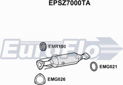 EuroFlo EPSZ7000TA - Nosēdumu / Daļiņu filtrs, Izplūdes gāzu sistēma www.autospares.lv