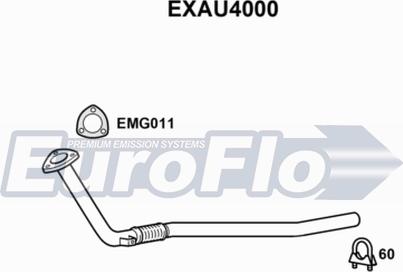 EuroFlo EXAU4000 - Izplūdes caurule www.autospares.lv