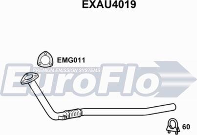 EuroFlo EXAU4019 - Izplūdes caurule www.autospares.lv