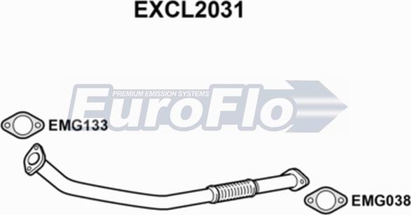 EuroFlo EXCL2031 - Izplūdes caurule autospares.lv