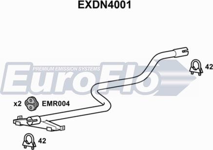 EuroFlo EXDN4001 - Izplūdes caurule www.autospares.lv