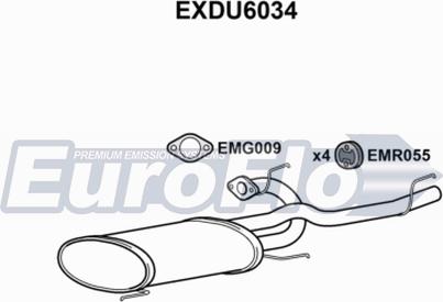 EuroFlo EXDU6034 - Izplūdes gāzu trokšņa slāpētājs (pēdējais) www.autospares.lv