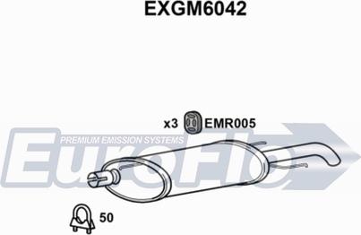 EuroFlo EXGM6042 - Izplūdes gāzu trokšņa slāpētājs (pēdējais) www.autospares.lv