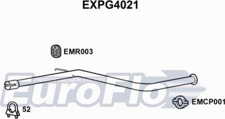 EuroFlo EXPG4021 - Izplūdes caurule www.autospares.lv