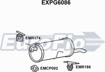 EuroFlo EXPG6086 - Izplūdes gāzu trokšņa slāpētājs (pēdējais) www.autospares.lv