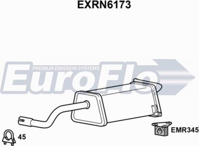 EuroFlo EXRN6173 - Izplūdes gāzu trokšņa slāpētājs (pēdējais) www.autospares.lv