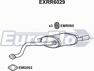 EuroFlo EXRR6029 - Izplūdes gāzu trokšņa slāpētājs (pēdējais) www.autospares.lv