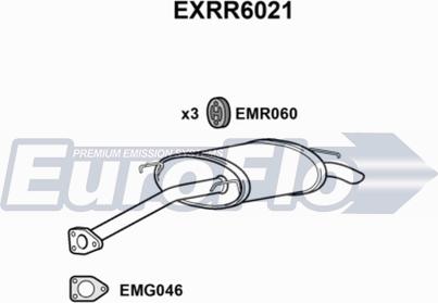 EuroFlo EXRR6021 - Izplūdes gāzu trokšņa slāpētājs (pēdējais) www.autospares.lv