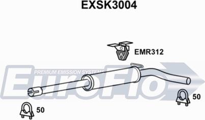 EuroFlo EXSK3004 - Vidējais izpl. gāzu trokšņa slāpētājs www.autospares.lv