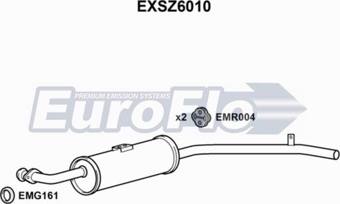 EuroFlo EXSZ6010 - Глушитель выхлопных газов, конечный www.autospares.lv