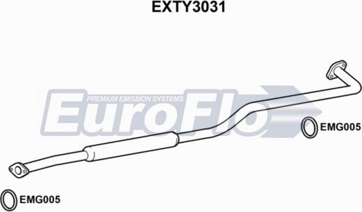 EuroFlo EXTY3031 - Vidējais izpl. gāzu trokšņa slāpētājs www.autospares.lv