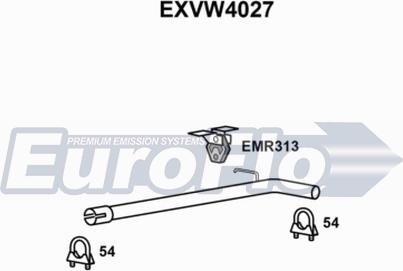 EuroFlo EXVW4027 - Izplūdes caurule www.autospares.lv