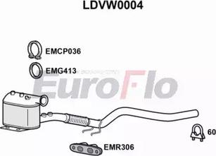 EuroFlo LDVW0004 - Сажевый / частичный фильтр, система выхлопа ОГ www.autospares.lv