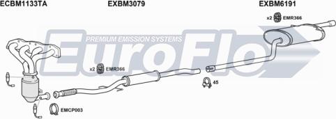 EuroFlo MIHAT16 1056 - Izplūdes gāzu sistēma www.autospares.lv