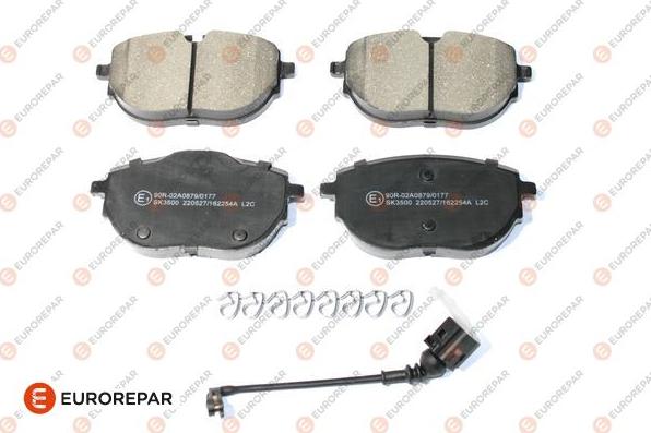 EUROREPAR 1697648880 - Bremžu uzliku kompl., Disku bremzes www.autospares.lv