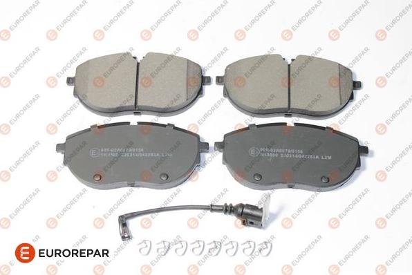 EUROREPAR 1697648780 - Bremžu uzliku kompl., Disku bremzes www.autospares.lv