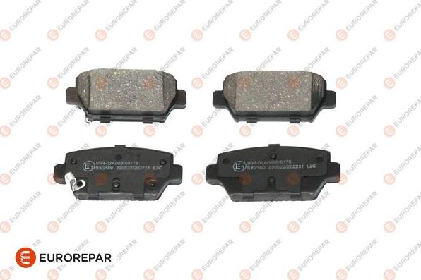 EUROREPAR 1697651280 - Bremžu uzliku kompl., Disku bremzes www.autospares.lv