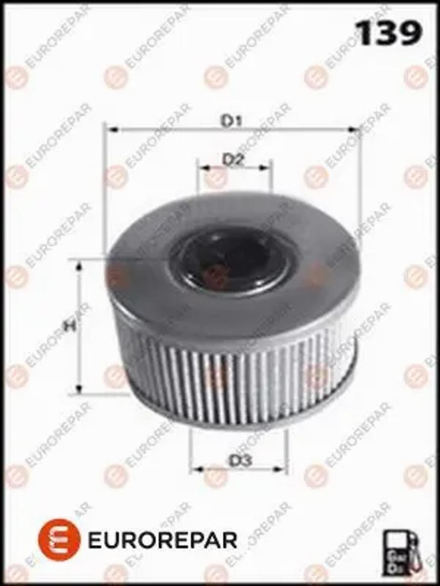 EUROREPAR 1643630480 - Degvielas filtrs www.autospares.lv