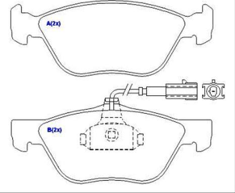 EUROREPAR 1643069280 - Bremžu uzliku kompl., Disku bremzes www.autospares.lv