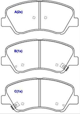 EUROREPAR 1643084480 - Тормозные колодки, дисковые, комплект www.autospares.lv