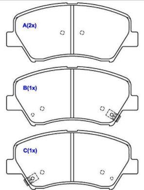 EUROREPAR 1643084080 - Bremžu uzliku kompl., Disku bremzes www.autospares.lv