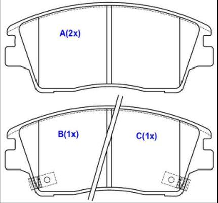 EUROREPAR 1643084780 - Bremžu uzliku kompl., Disku bremzes autospares.lv