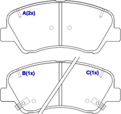 EUROREPAR 1643085080 - Bremžu uzliku kompl., Disku bremzes www.autospares.lv