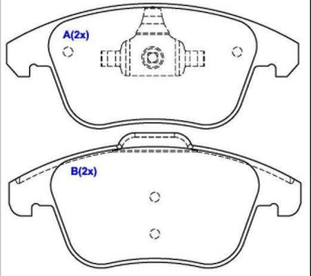 EUROREPAR 1643080980 - Тормозные колодки, дисковые, комплект www.autospares.lv