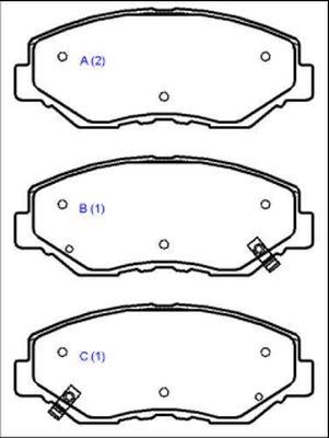 EUROREPAR 1643080580 - Brake Pad Set, disc brake www.autospares.lv