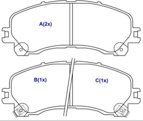 EUROREPAR 1643080080 - Bremžu uzliku kompl., Disku bremzes www.autospares.lv