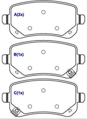 EUROREPAR 1643080180 - Bremžu uzliku kompl., Disku bremzes www.autospares.lv