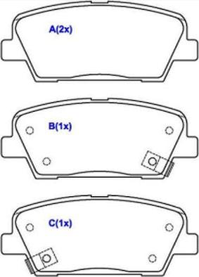 EUROREPAR 1643080880 - Bremžu uzliku kompl., Disku bremzes www.autospares.lv