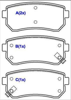 EUROREPAR 1643080780 - Bremžu uzliku kompl., Disku bremzes autospares.lv