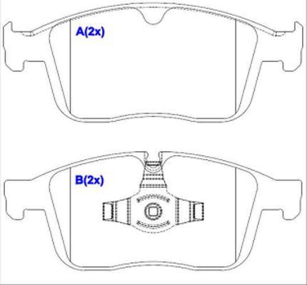 EUROREPAR 1643081280 - Bremžu uzliku kompl., Disku bremzes www.autospares.lv