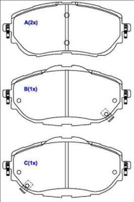 EUROREPAR 1643083180 - Bremžu uzliku kompl., Disku bremzes www.autospares.lv