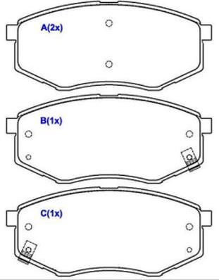 EUROREPAR 1643083780 - Тормозные колодки, дисковые, комплект www.autospares.lv