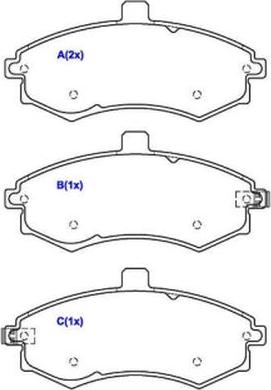 EUROREPAR 1643082980 - Bremžu uzliku kompl., Disku bremzes www.autospares.lv