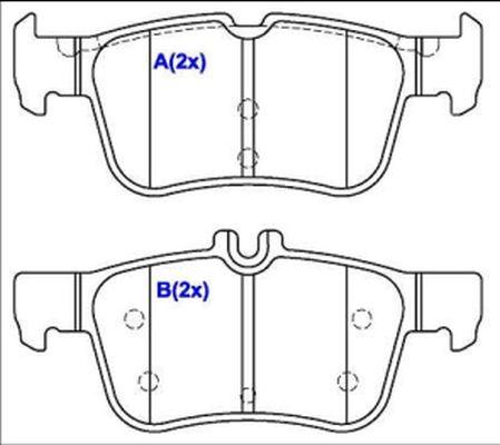 EUROREPAR 1643082080 - Bremžu uzliku kompl., Disku bremzes www.autospares.lv