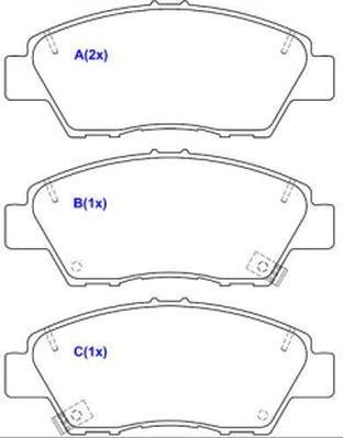 EUROREPAR 1643082280 - Bremžu uzliku kompl., Disku bremzes www.autospares.lv