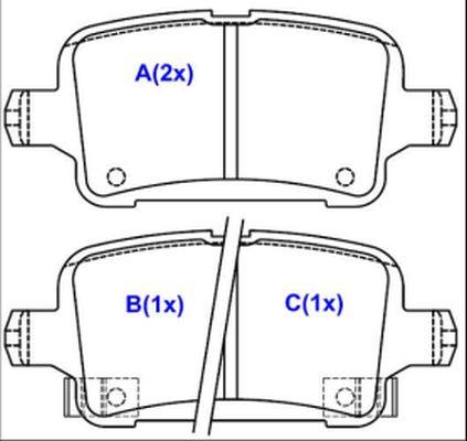 EUROREPAR 1643079980 - Bremžu uzliku kompl., Disku bremzes www.autospares.lv