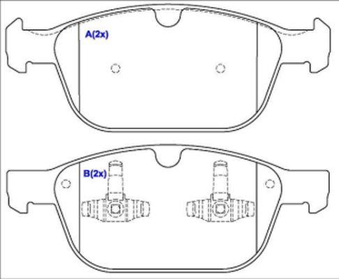 EUROREPAR 1643079480 - Bremžu uzliku kompl., Disku bremzes www.autospares.lv