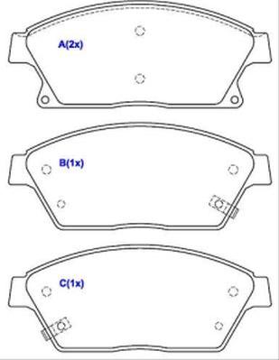 EUROREPAR 1643079680 - Bremžu uzliku kompl., Disku bremzes www.autospares.lv