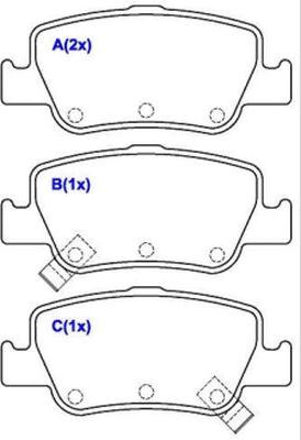 EUROREPAR 1643079280 - Тормозные колодки, дисковые, комплект www.autospares.lv