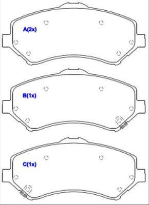 EUROREPAR 1643075480 - Bremžu uzliku kompl., Disku bremzes www.autospares.lv