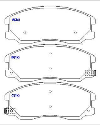 EUROREPAR 1643075080 - Тормозные колодки, дисковые, комплект www.autospares.lv